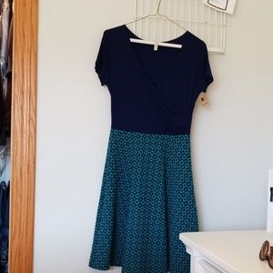 Navy skater dress